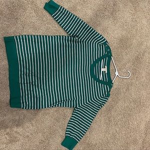 Banana Republic XL Green and white sweater